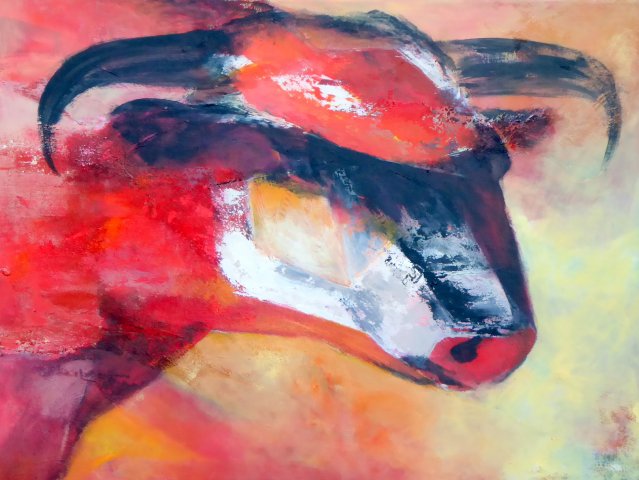 Bulle in gelb 60x80cm
